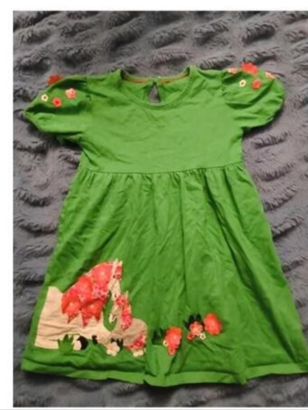 Green Floral Horse dress